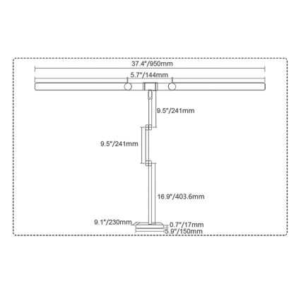 Brilagi - LED prigušiva dodirna stona lampa VARIO LED/24W/230V 3000-6500K CRI 92 bela