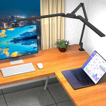 Brilagi - LED prigušiva dodirna fleksibilna stona lampa VARIO LED/24W/230V 3000-6500K CRI 92 crna