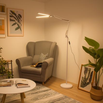 BRILAGI - prigušiva fleksibilna stojeća LED lampa VARIO LED/14W/230V 3000-6000K 157 cm bela