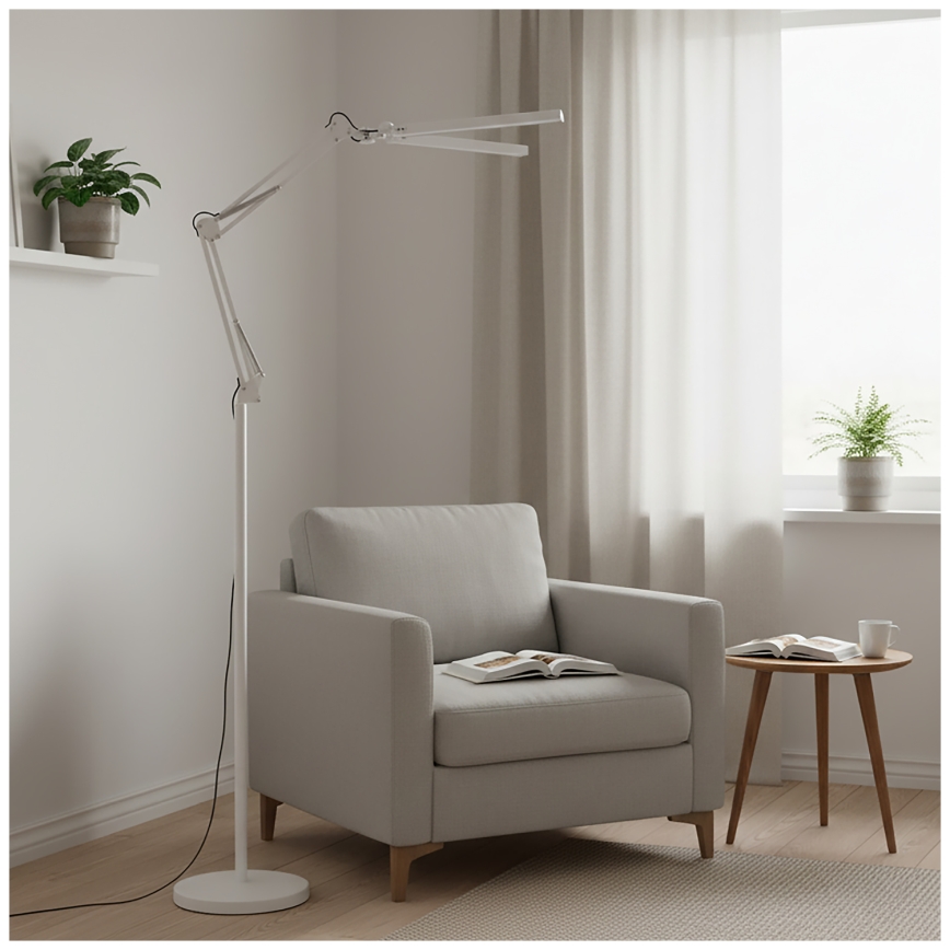 BRILAGI - prigušiva fleksibilna stojeća LED lampa VARIO LED/14W/230V 3000-6000K 157 cm bela