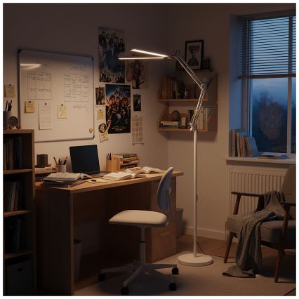 BRILAGI - prigušiva fleksibilna stojeća LED lampa VARIO LED/14W/230V 3000-6000K 157 cm bela