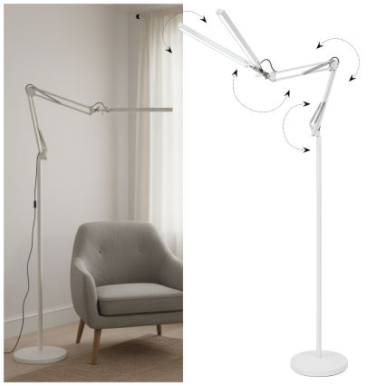 BRILAGI - prigušiva fleksibilna stojeća LED lampa VARIO LED/14W/230V 3000-6000K 157 cm bela