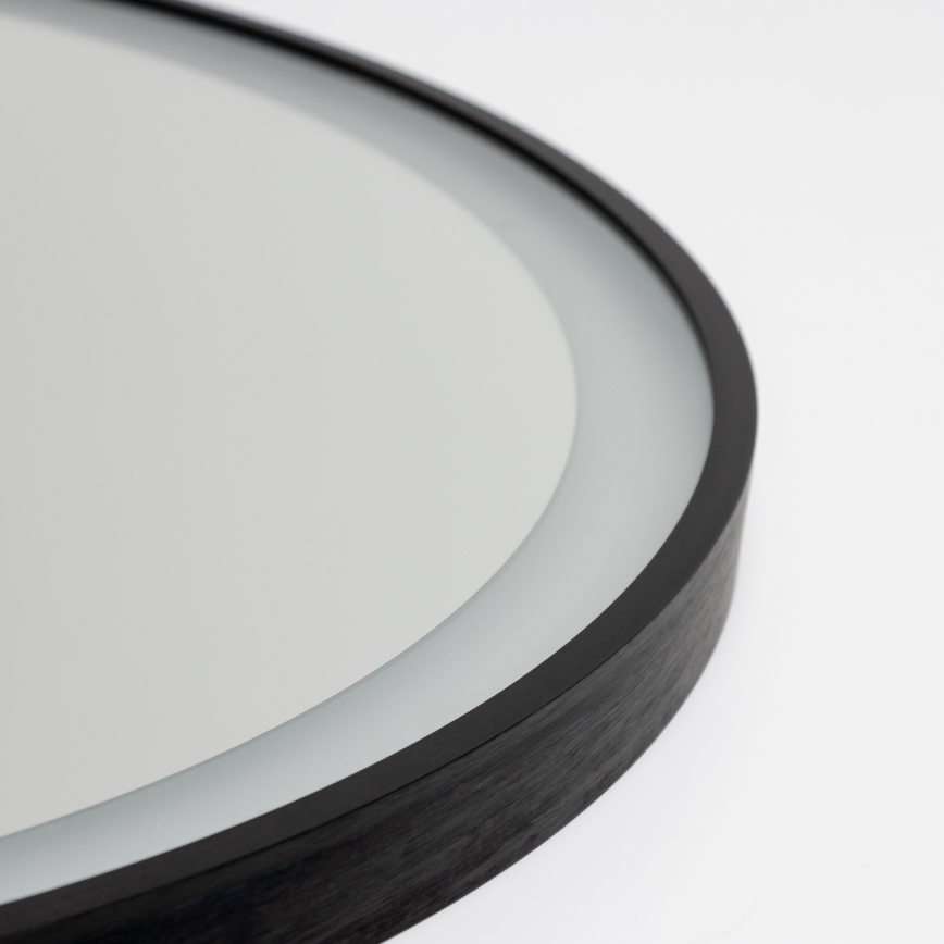 Brilagi - LED prigušiva grejano kupatilsko ogledalo sa pozadinskim osvetljenjem ALU PRO LED/18W/230V pr. 60 cm 3000/4000/6500K IP44 crno CRI 90