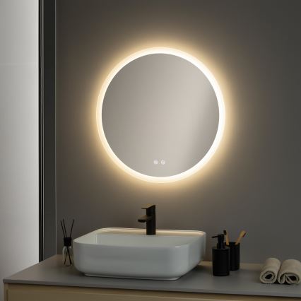 Brilagi - LED ogledalo za kupatilo CLARA ECO, grejano, LED/12W/230V, Ø 60 cm, IP44, CRI 90, prigušiva + CCT