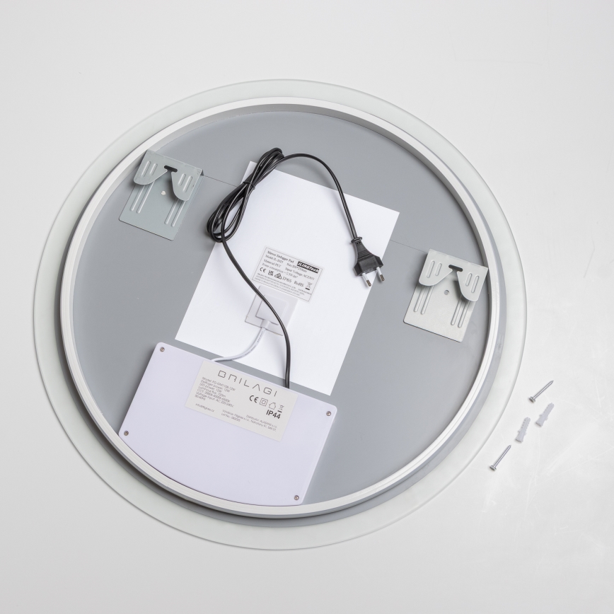 Brilagi - LED ogledalo za kupatilo CLARA ECO, grejano, LED/12W/230V, Ø 60 cm, IP44, CRI 90, prigušiva + CCT