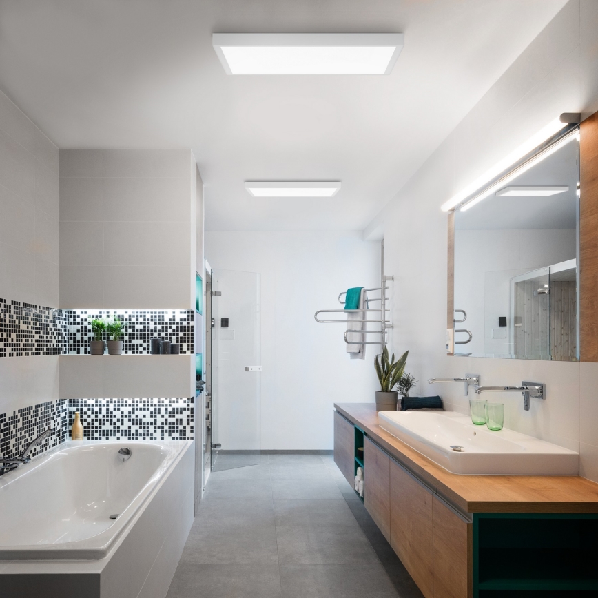 Brilagi - LED prigušiva plafonska lampa za kupatilo FRAME SMART LED/50W/230V 60x60 cm 3000-6000K IP44 bela + daljinski upravljač