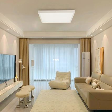 Brilagi - LED prigušiva plafonska lampa za kupatilo FRAME SMART LED/50W/230V 60x60 cm 3000-6000K IP44 bela + daljinski upravljač