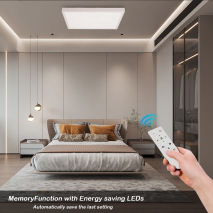 Brilagi - LED prigušiva plafonska lampa za kupatilo FRAME SMART LED/50W/230V 60x60 cm 3000-6000K IP44 bela + daljinski upravljač