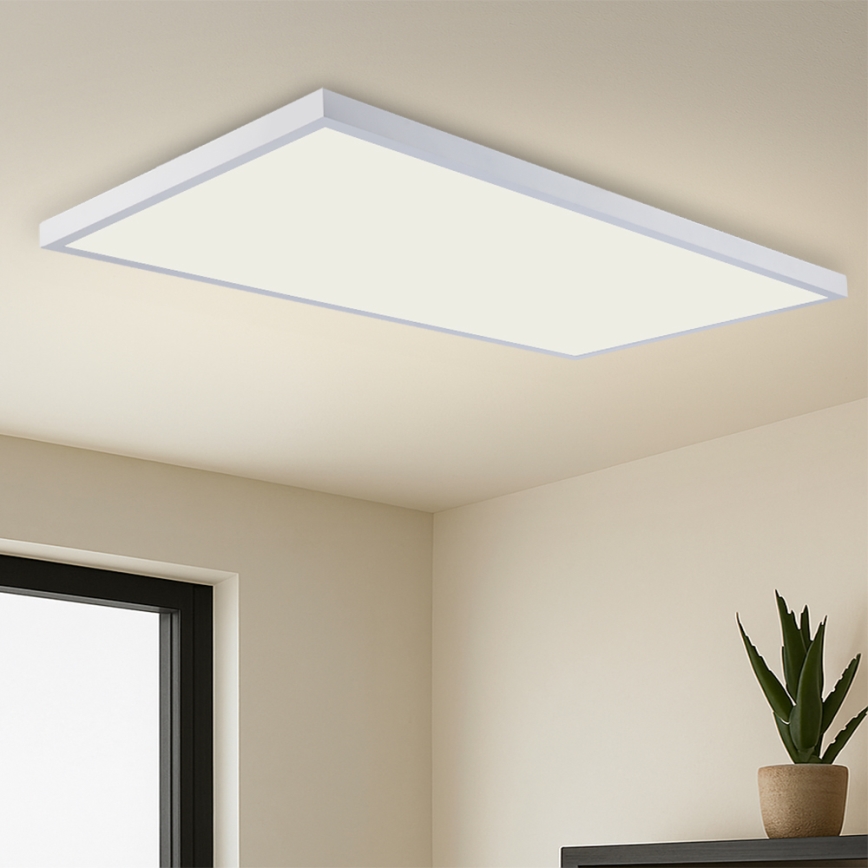 Brilagi - LED prigušiva kupatilska plafonska svetiljka FRAME SMART LED/96W/230V 120x60 cm 3000-6000K IP44 bela + daljinski upravljač