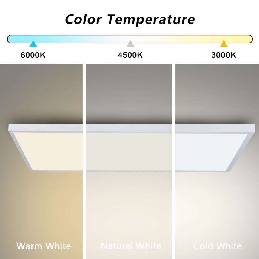 Brilagi - LED prigušiva kupatilska plafonska svetiljka FRAME SMART LED/96W/230V 120x60 cm 3000-6000K IP44 bela + daljinski upravljač