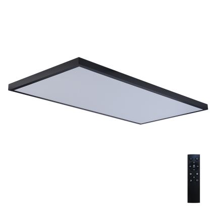 Brilagi - LED prigušiva kupatilska plafonska svetiljka FRAME SMART LED/96W/230V 120x60 cm 3000-6000K IP44 crna + daljinski upravljač