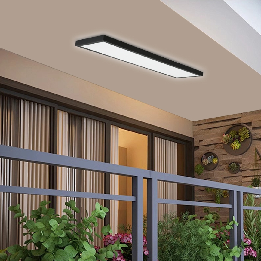 Brilagi - prigušiva LED plafonsko svetlo za kupatilo FRAME SMART LED/50W/230V 120x30 cm 3000-6000K IP44 crna + daljinski upravljač