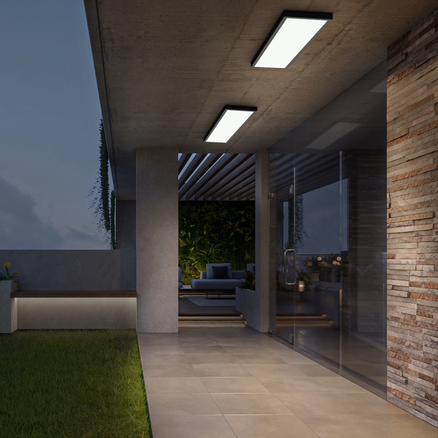 Brilagi - prigušiva LED plafonsko svetlo za kupatilo FRAME SMART LED/50W/230V 120x30 cm 3000-6000K IP44 crna + daljinski upravljač