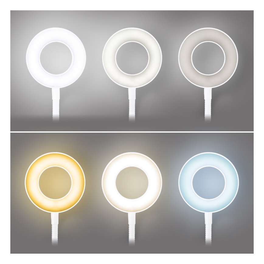 Brilagi - LED prigušiva lampa sa klipom ORBELA LED/8W/5V 3000/4000/5000K bela