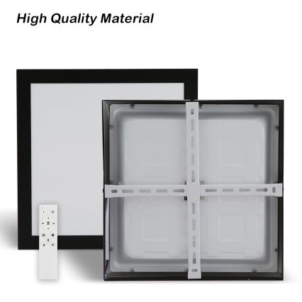 Brilagi - LED prigušiva kupatilska plafonska svetiljka FRAME SMART LED/24W/230V 30x30 cm 3000-6000K IP44 crna + daljinsko upravljanje