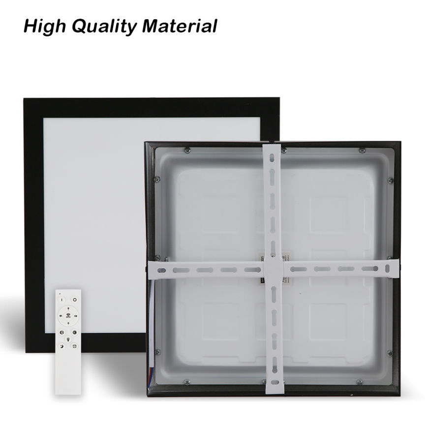Brilagi - LED prigušiva kupatilska plafonska svetiljka FRAME SMART LED/24W/230V 30x30 cm 3000-6000K IP44 crna + daljinsko upravljanje