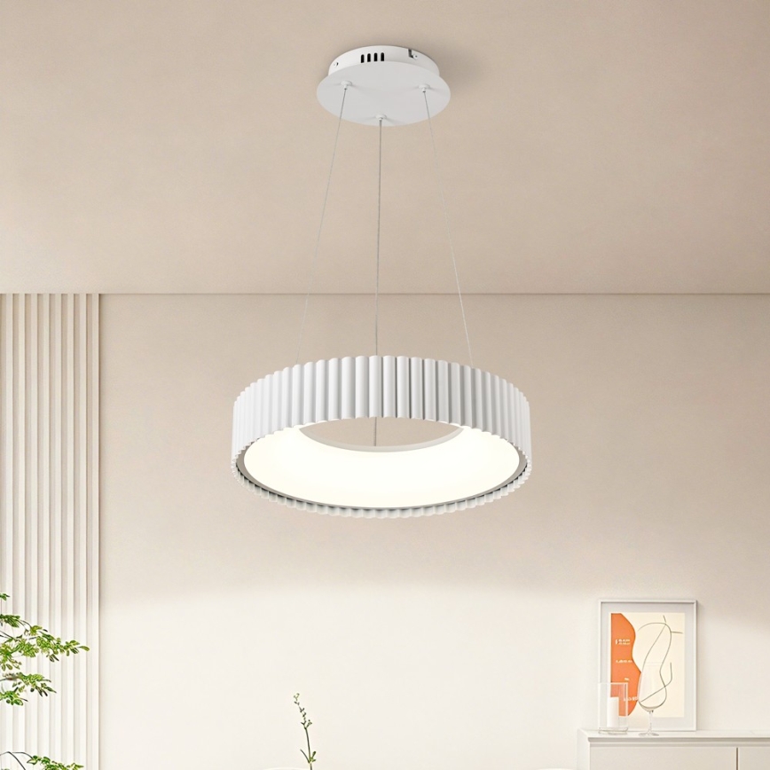 BRILAGI - LED prigušiva luster na sajli FALCON MODERN LED/30W/230V 3000-6000K prečnik 40 cm bela + daljinski upravljač