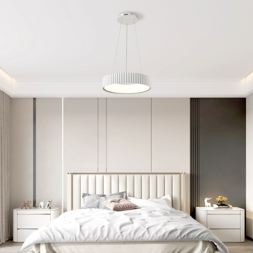 BRILAGI - LED prigušiva luster na sajli FALCON MODERN LED/30W/230V 3000-6000K prečnik 40 cm bela + daljinski upravljač