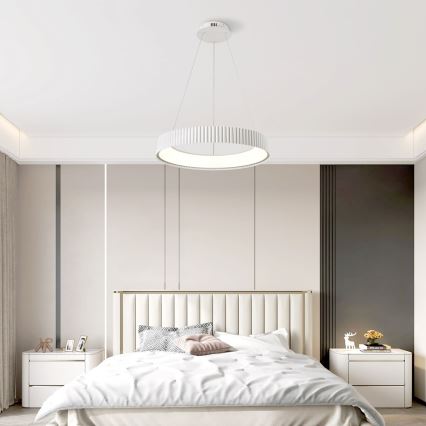 BRILAGI - LED prigušiva luster na sajli FALCON MODERN LED/54W/230V 3000-6000K prečnik 60 cm bela + daljinski upravljač