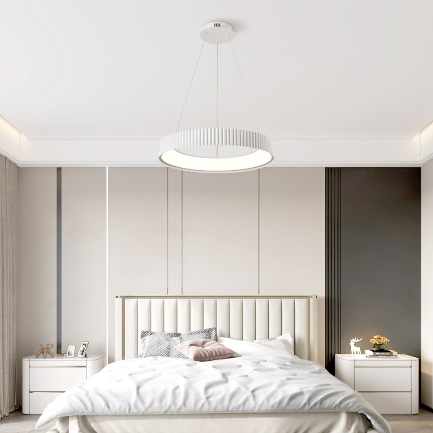 BRILAGI - LED prigušiva luster na sajli FALCON MODERN LED/54W/230V 3000-6000K prečnik 60 cm bela + daljinski upravljač