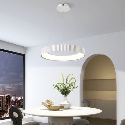 BRILAGI - LED prigušiva luster na sajli FALCON MODERN LED/54W/230V 3000-6000K prečnik 60 cm bela + daljinski upravljač