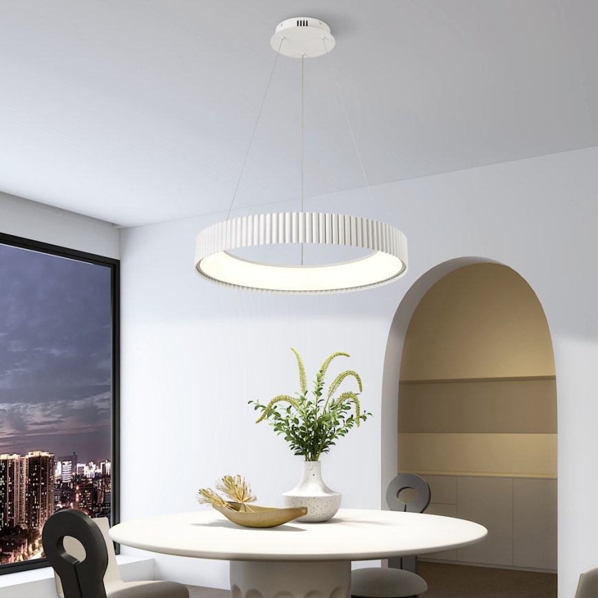 BRILAGI - LED prigušiva luster na sajli FALCON MODERN LED/54W/230V 3000-6000K prečnik 60 cm bela + daljinski upravljač
