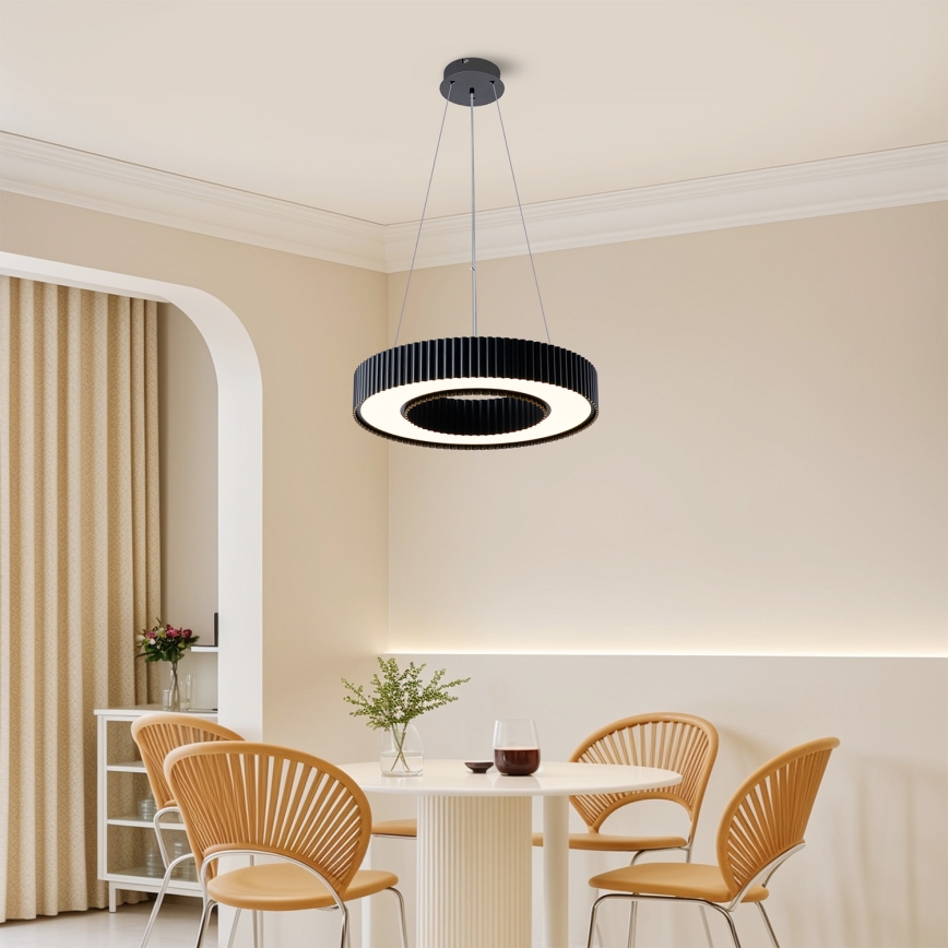 BRILAGI - LED prigušiva luster na sajli LUMIX LED/48W/230V 3000-6000K crna preč. 50 cm + daljinski upravljač