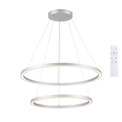 Brilagi - PORTOFINO LED prigušiva luster na sajli LED/98W/230V 3000-6000K prečnik 80 cm srebrna + daljinski upravljač