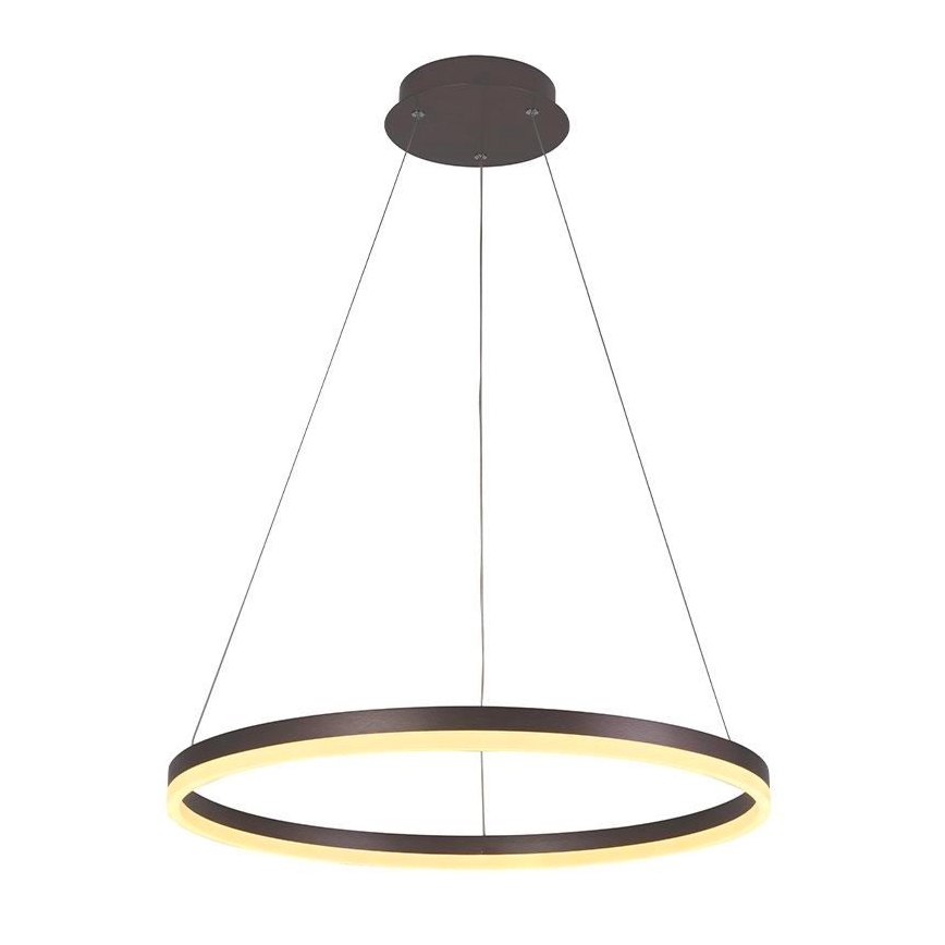 Brilagi - LED prigušiva luster na sajli CIRCLE LED/42W/230V 3000-6500K prečnik 60 cm braon + daljinski upravljač