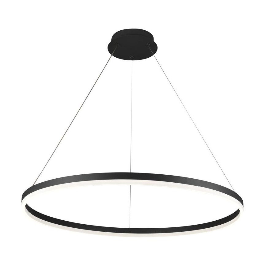 Brilagi - LED prigušiva luster na sajli CIRCLE LED/55W/230V 3000-6500K prečnik 80 cm crna + daljinski upravljač