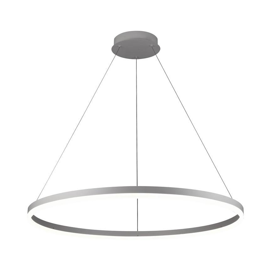 Brilagi - LED prigušiva luster na sajli CIRCLE LED/55W/230V 3000-6500K prečnik 80 cm srebrna + daljinski upravljač