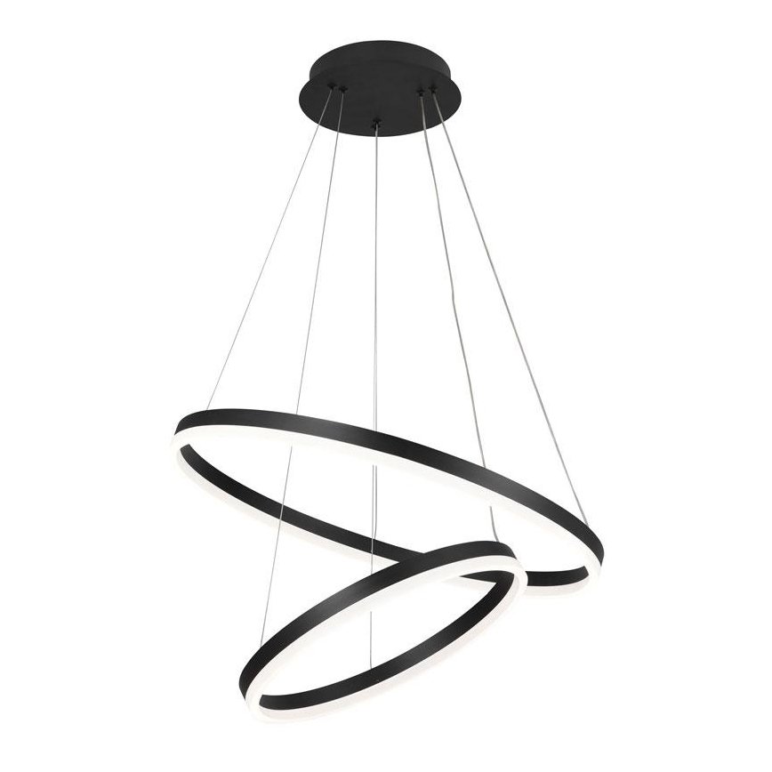 Brilagi - LED prigušiva luster na sajli CIRCLE LED/70W/230V 3000-6500K pr. 60 cm crna + daljinski upravljač