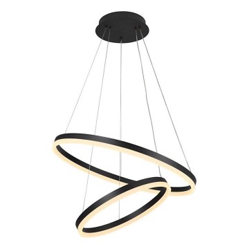 Brilagi - LED prigušiva luster na sajli CIRCLE LED/70W/230V 3000-6500K pr. 60 cm crna + daljinski upravljač