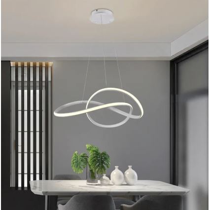 Brilagi - LED Prigušiva luster na sajli COSMOWAVE LED/70W/230V 3000-6500K bela + daljinski upravljač