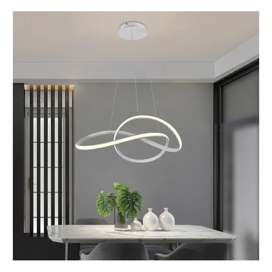 Brilagi - LED Prigušiva luster na sajli COSMOWAVE LED/70W/230V 3000-6500K bela + daljinski upravljač