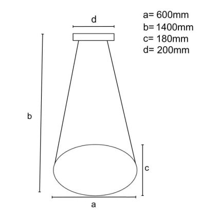 BRILAGI - LED prigušiva luster na sajli COSMOWAVE LED/70W/230V 3000-6500K braon + daljinski upravljač