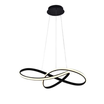 Brilagi - LED prigušiva luster na sajli COSMOWAVE LED/70W/230V crna + daljinski upravljač