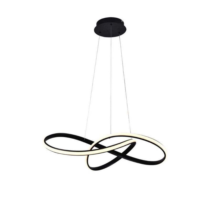 Brilagi - LED prigušiva luster na sajli COSMOWAVE LED/70W/230V crna + daljinski upravljač