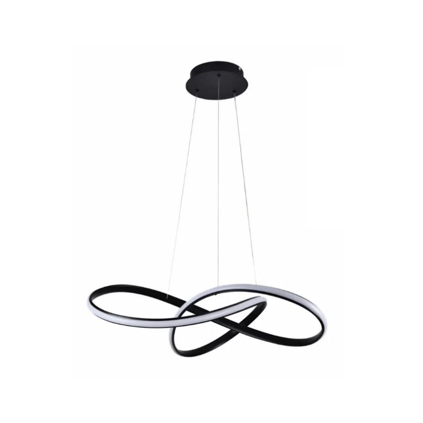 Brilagi - LED prigušiva luster na sajli COSMOWAVE LED/70W/230V crna + daljinski upravljač