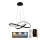 Brilagi - LED prigušiva luster na sajli COSMOWAVE LED/70W/230V crna + daljinski upravljač