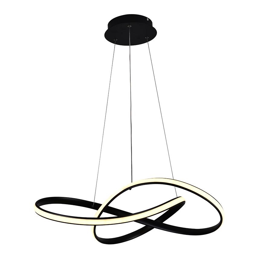 Brilagi - LED prigušiva luster na sajli COSMOWAVE LED/70W/230V crna + daljinski upravljač