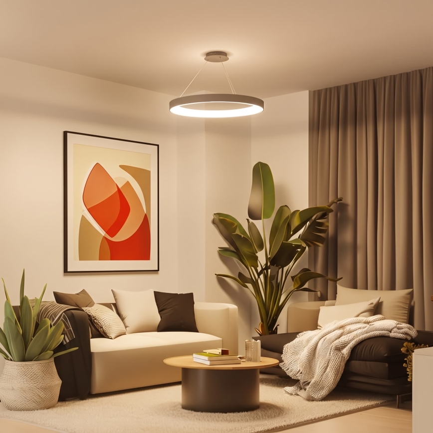 BRILAGI - LED luster sa mogućnošću prigušivanja na sajli FALCON II LED/108W/230V 3000-6500K Ø 80 cm bež + daljinski upravljač (prigušiva)