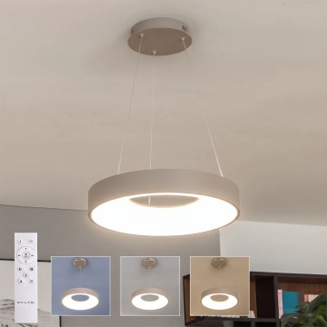 BRILAGI - LED prigušiva luster na sajli FALCON II LED/67W/230V 3000-6500K Ø 40 cm bež + daljinski upravljač