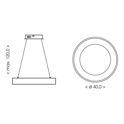 BRILAGI - LED prigušiva luster na sajli FALCON II LED/67W/230V 3000-6500K Ø 40 cm bež + daljinski upravljač
