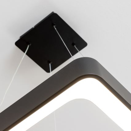 Brilagi - LED prigušiva luster na sajli FALCON II LED/80W/230V 3000-6500K 40x40 cm crna + daljinski upravljač