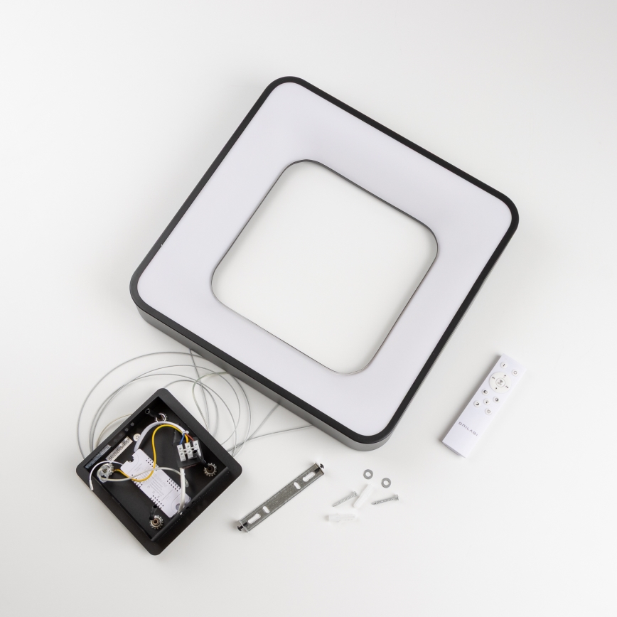 Brilagi - LED prigušiva luster na sajli FALCON II LED/80W/230V 3000-6500K 40x40 cm crna + daljinski upravljač