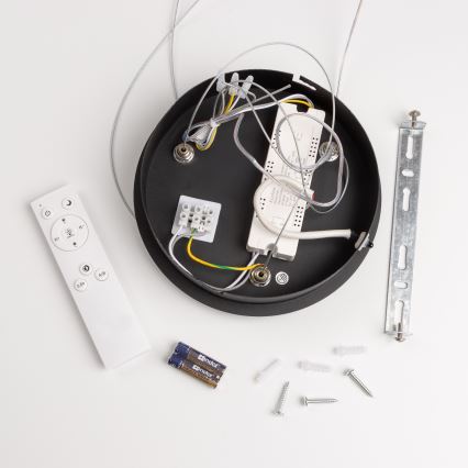 Brilagi - LED prigušiva luster na sajli FALCON LED/80W/230V 3000-6500K prečnik 60 cm crna + daljinski upravljač