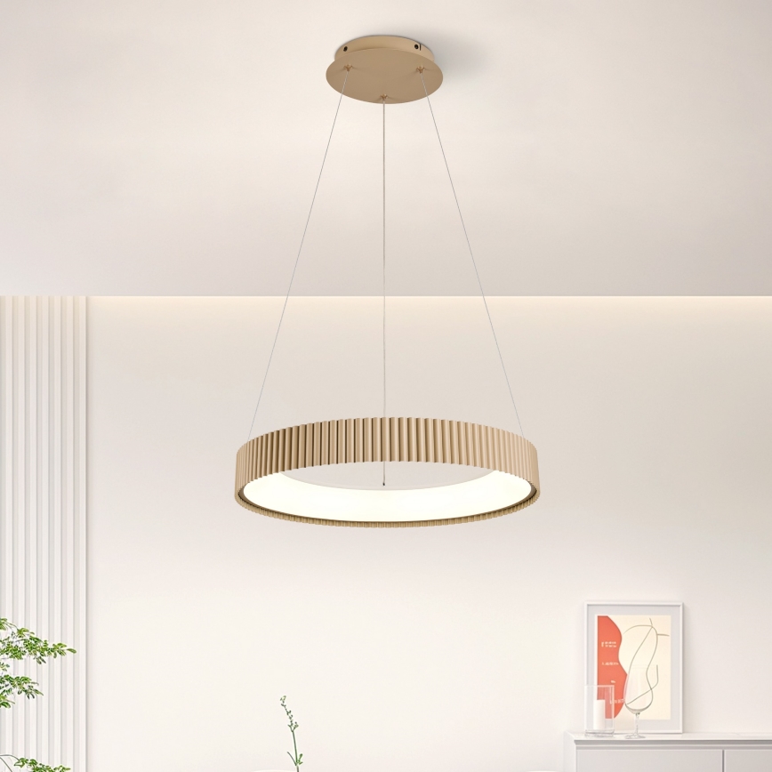 Brilagi - LED prigušiva luster na sajli FALCON MODERN LED/30W/230V 3000-6500K 40 cm bež + daljinski upravljač