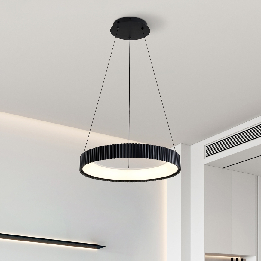 Brilagi - LED prigušiva luster na sajli FALCON MODERN LED/30W/230V 3000-6500K prečnik 40 cm crni + daljinski upravljač
