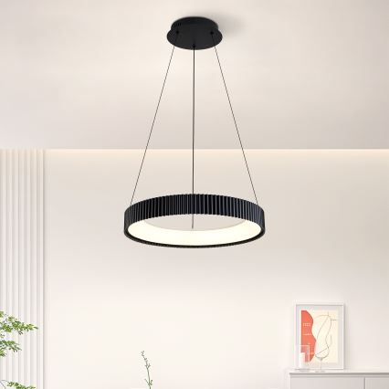 Brilagi - LED prigušiva luster na sajli FALCON MODERN LED/30W/230V 3000-6500K prečnik 40 cm crni + daljinski upravljač